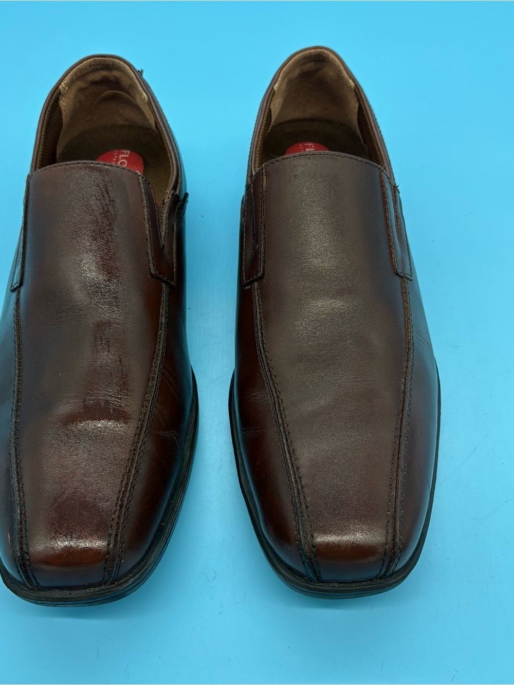 Florsheim Men's Brown Leather Slip-On Dress Loafers Size 10.5